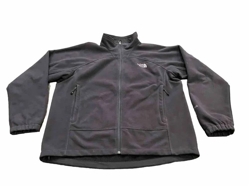 The North Face Mens Blue Full Zip Outdoors Windwall Long Sleeve Jacket Size XL